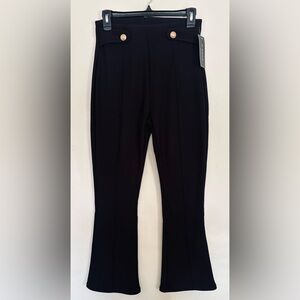 C-Mode Black Flared Pants Leggings Women’s Sz Medium Warm‎ Inside